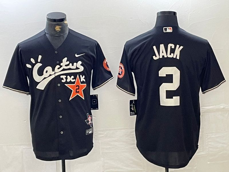 Men Houston Astros 2 Jack Black Jointly 2024 Nike MLB Jersey style 1